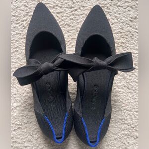 Rothy's Mary Jane Points with bow, Black, size 11